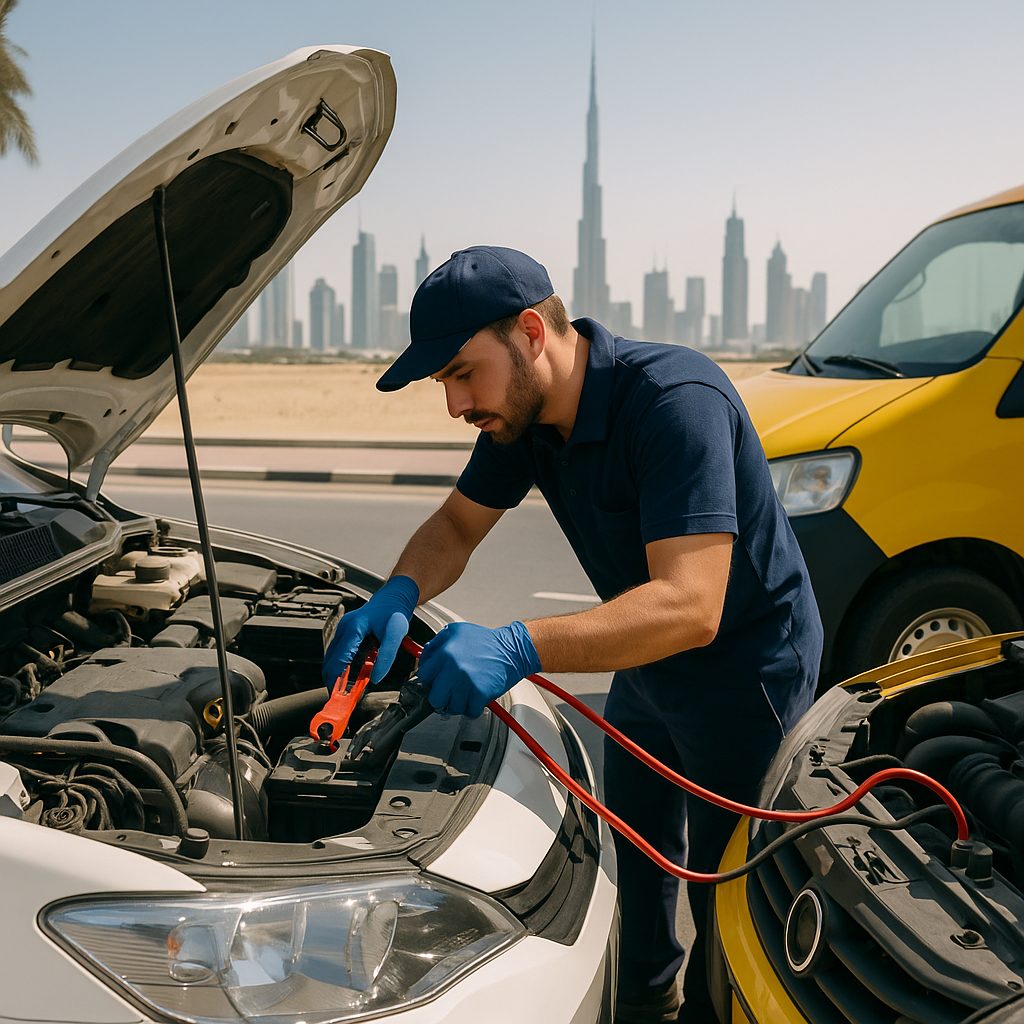 car battery jumpstart in Dubai